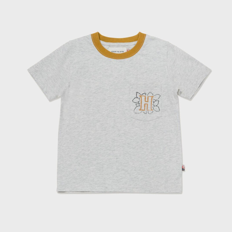 Honor The Gift. Kids Floral Pocket SS Tee