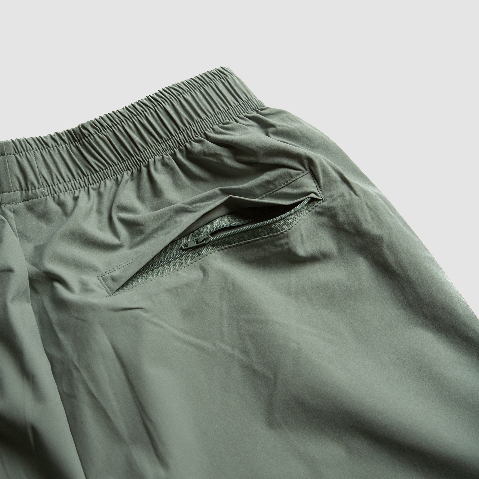 Rukus Runnin' Man Nylon Shorts Sage
