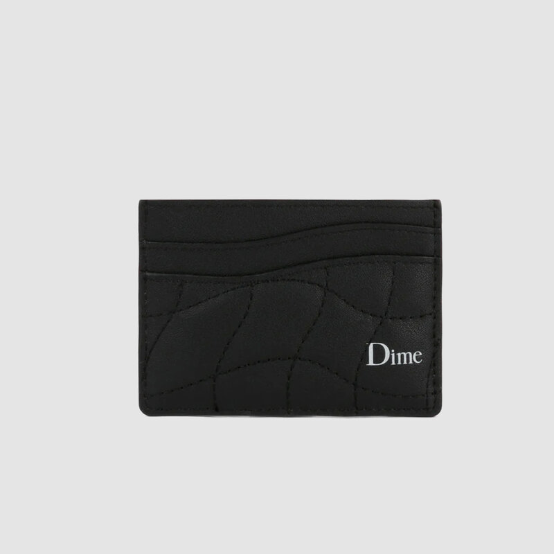 Dime Quilted Card Holder Black