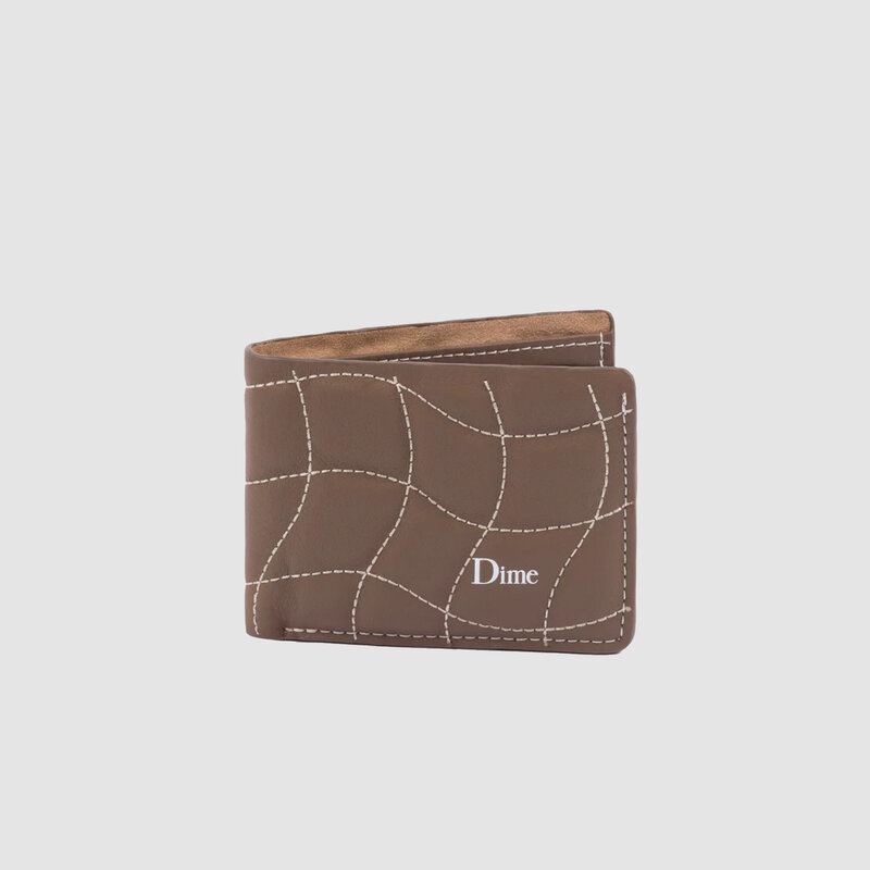 Dime Quilted Bifold Wallet Brown