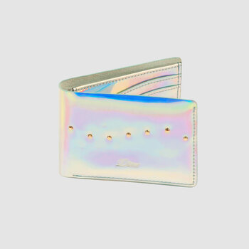 Dime Studded Bifold Wallet Holographic