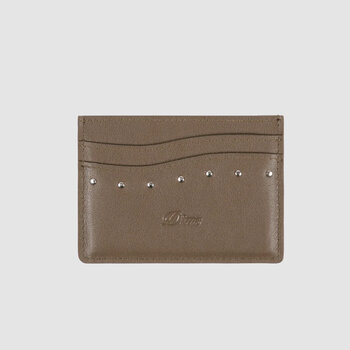 Dime Studded Cardholder Brown