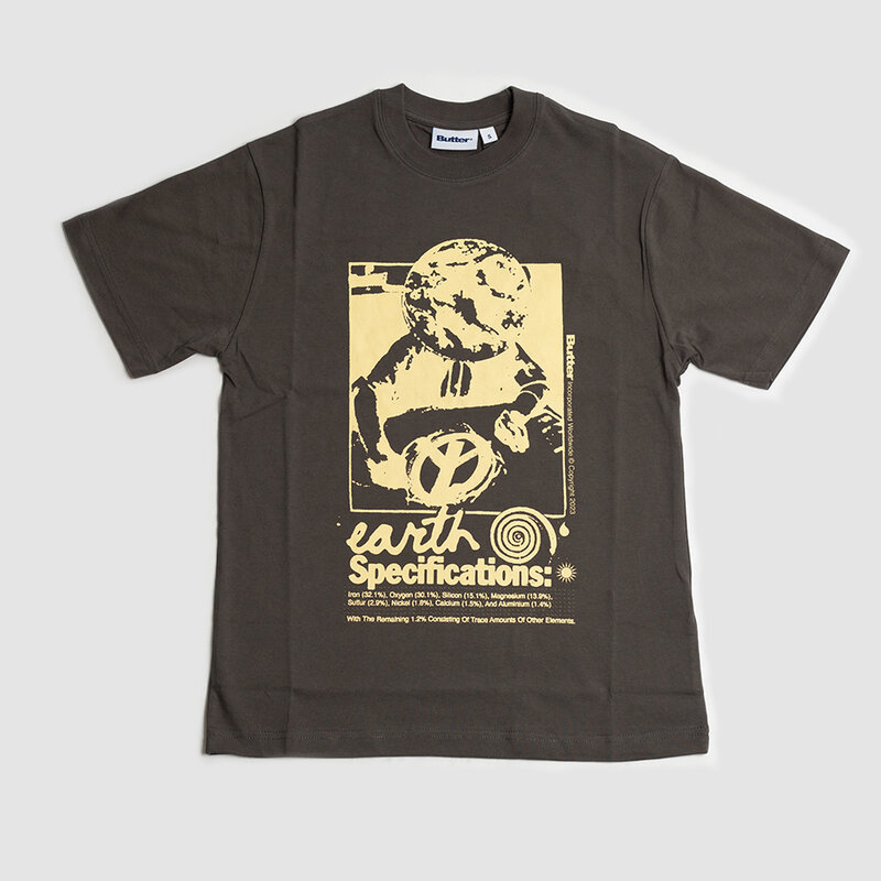 Butter Goods Earth Spec Tee Charcoal