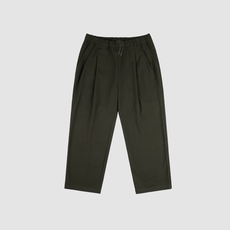 Dime Pleated Twill Pant Forest Green