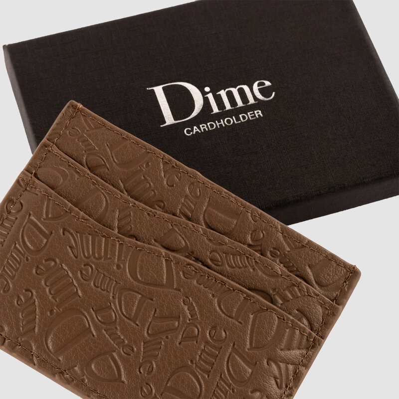 Dime Haha Leather Cardholder Walnut