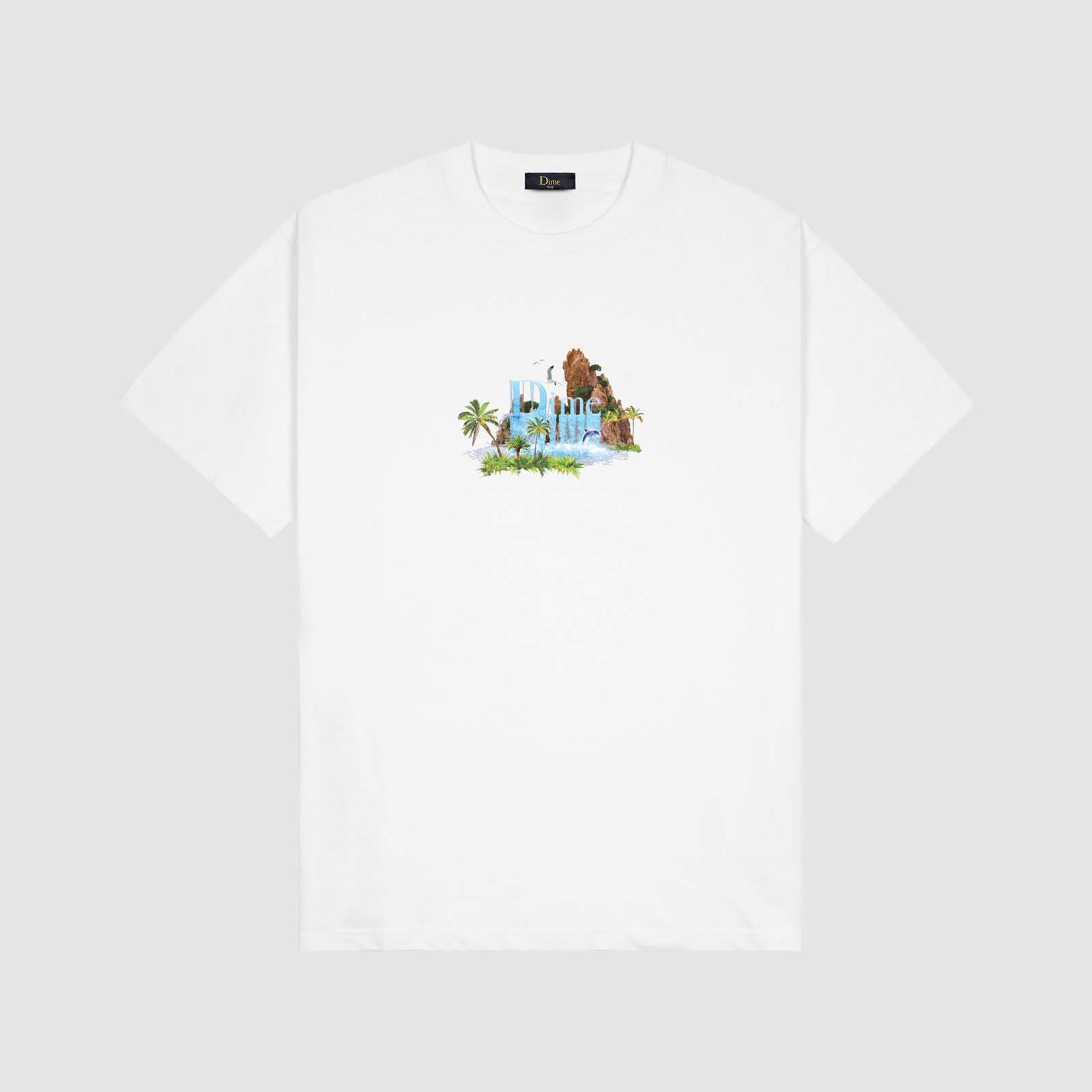 Dime Waterfall Tee White