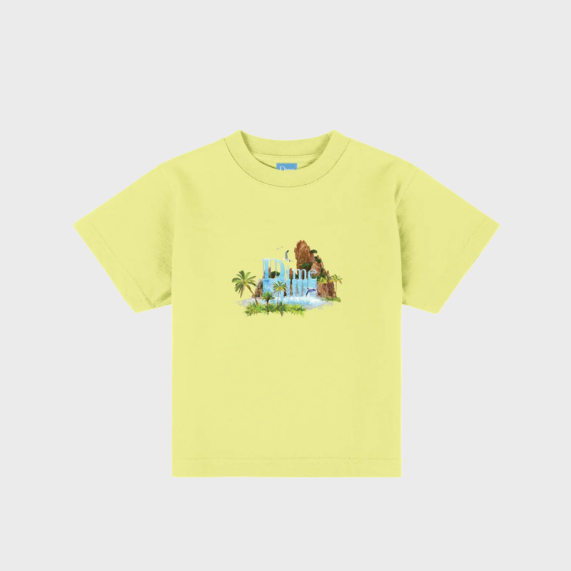 Dime Waterfall Tee Kids Lime