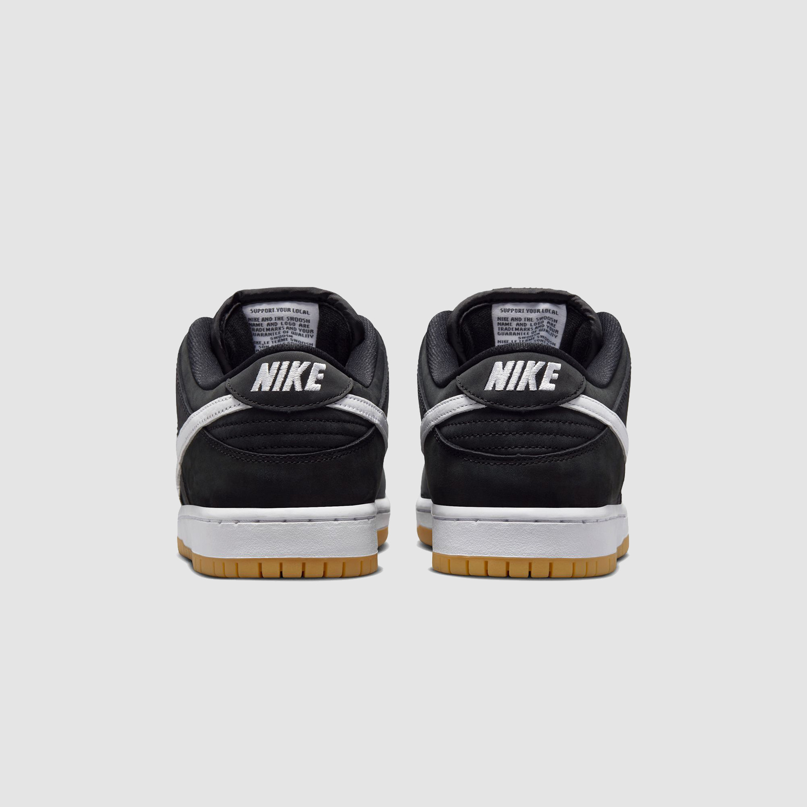 Nike SB Dunk Low Black White Gum