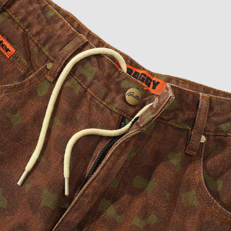 Butter Goods Leopard Denim Jeans Rust