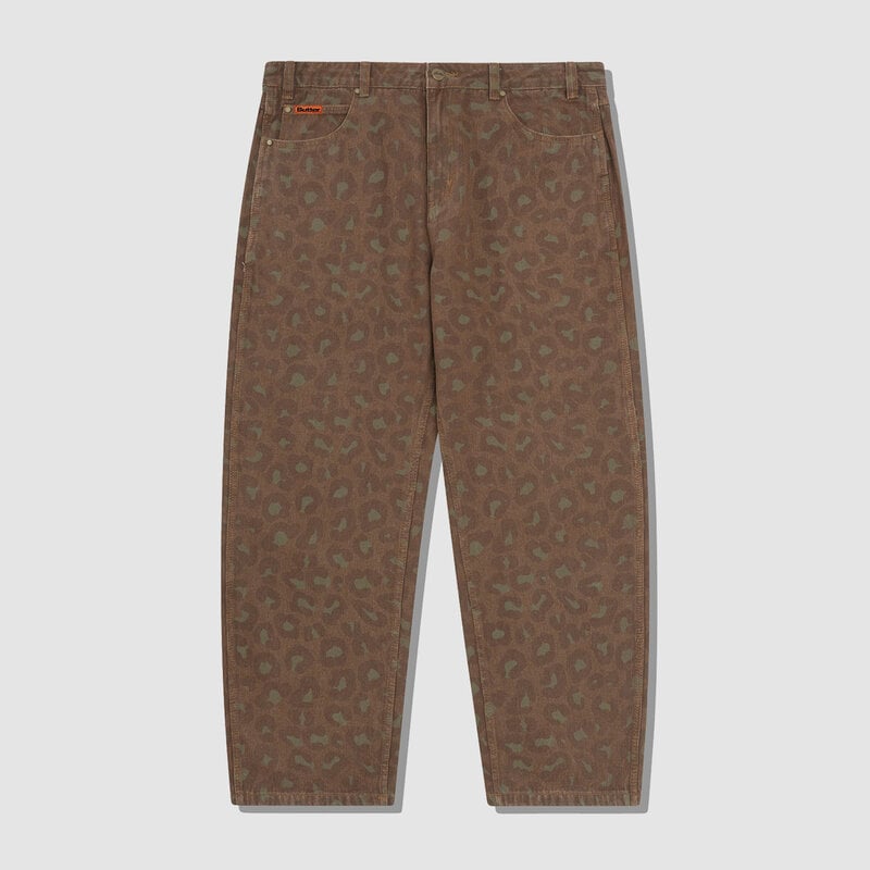 Butter Goods Leopard Denim Jeans Rust