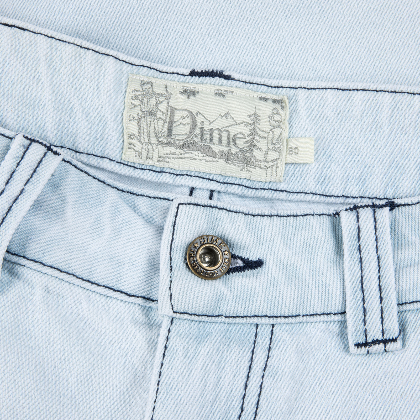 Dime Classic Denim Shorts Faded Blue
