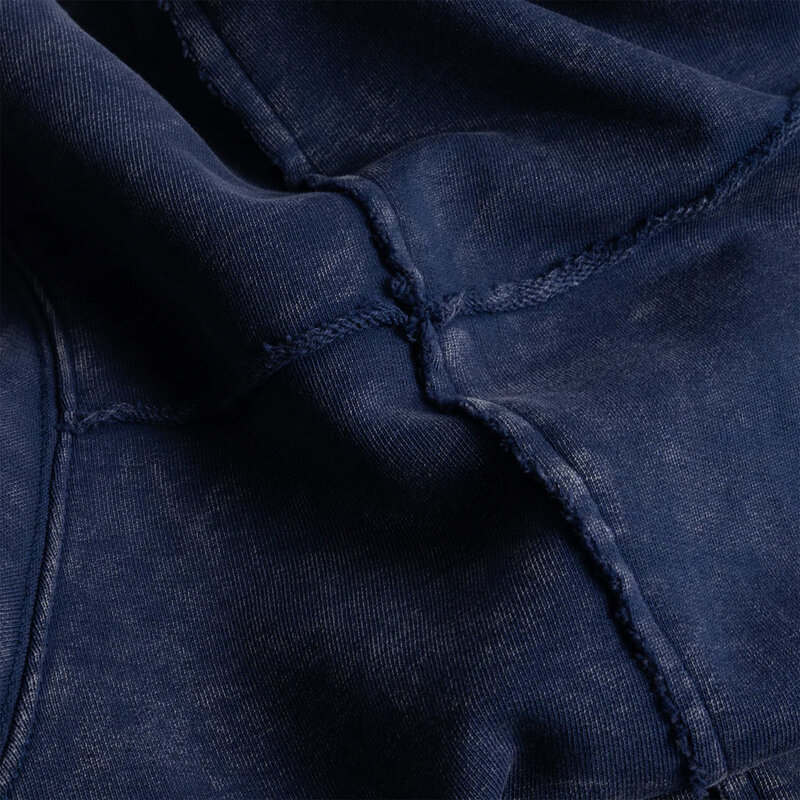 Dime Reverse Stitch Crewneck Navy Washed - RUKUS