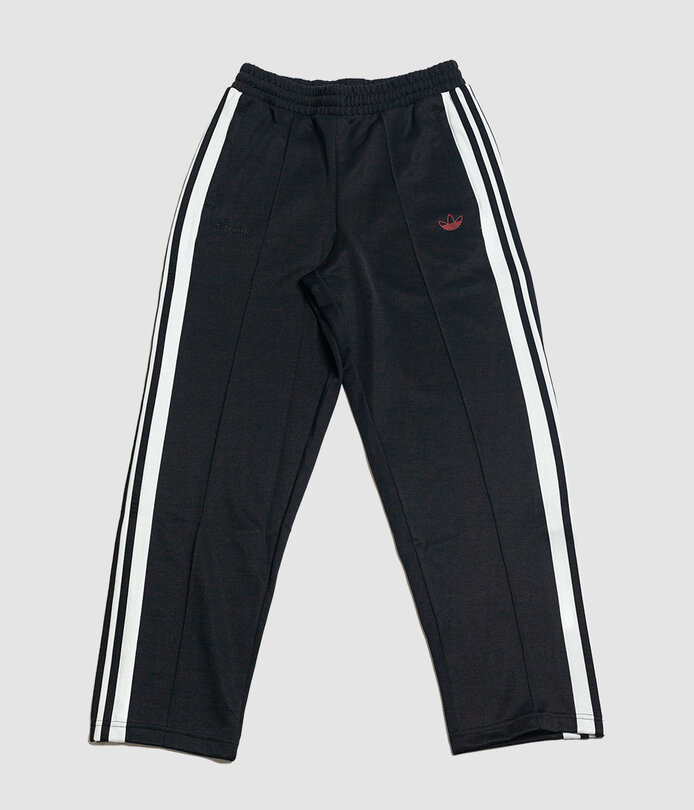 adidas track pants with red stripes