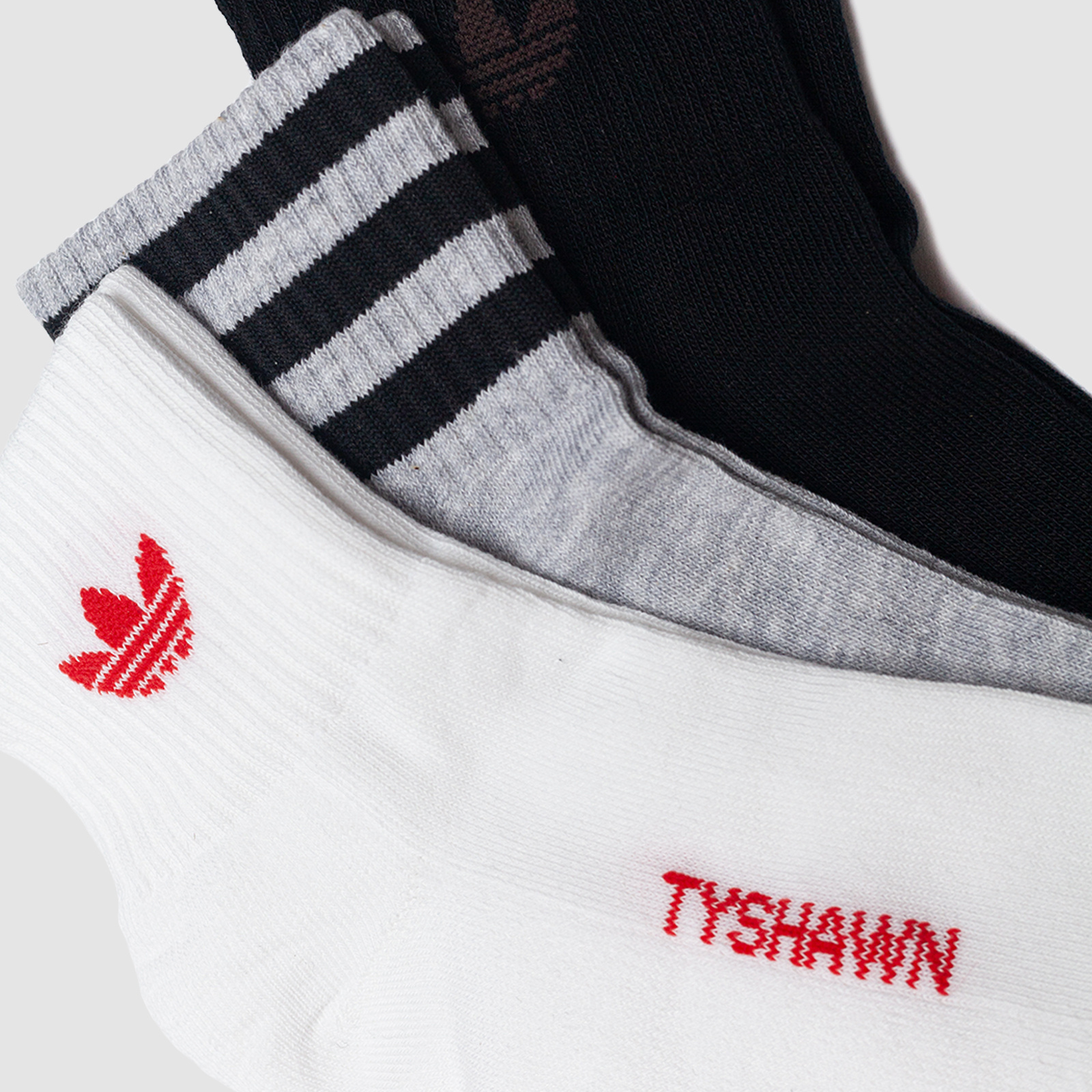 Adidas Skateboarding Tyshawn Socks White/Grey/Black