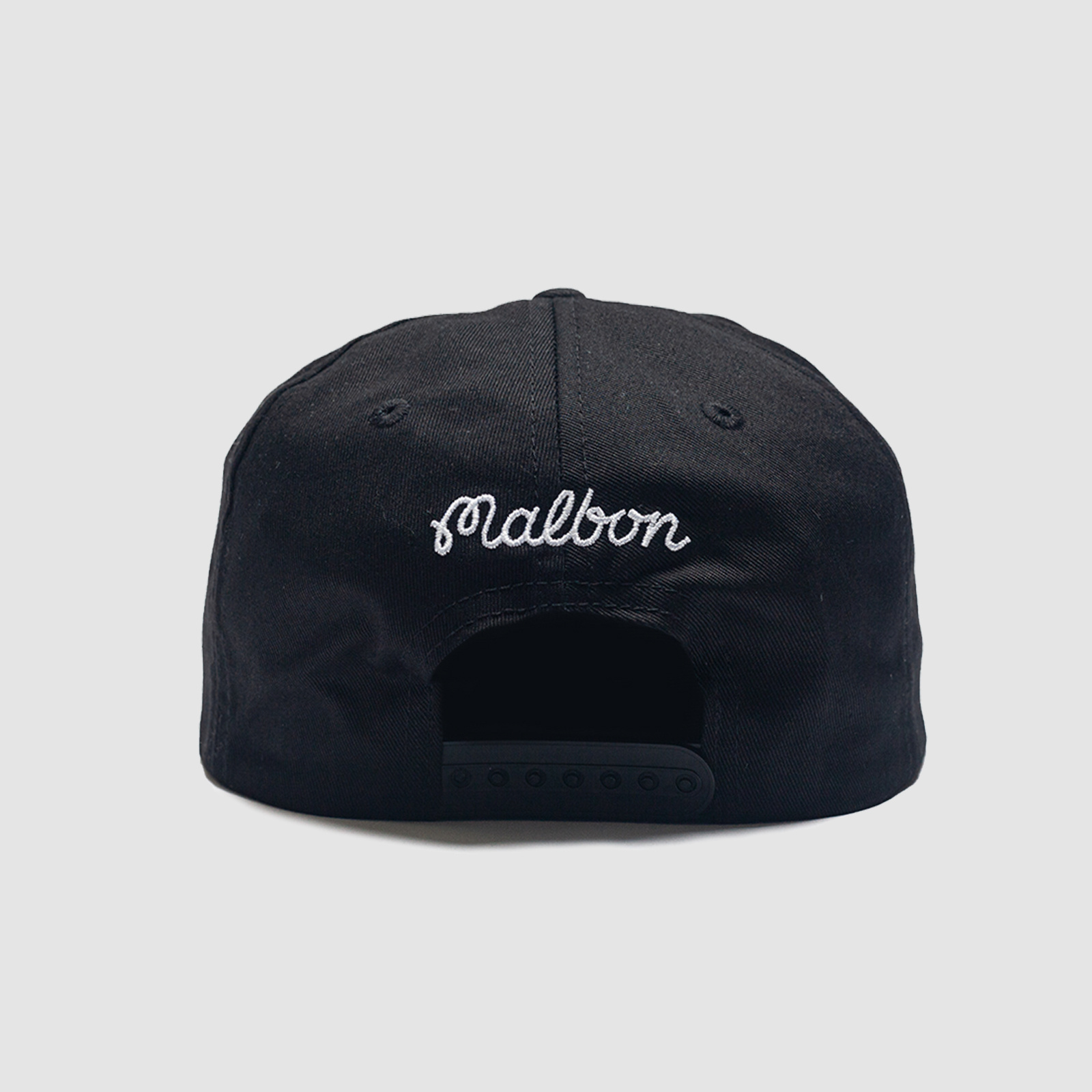 Malbon Golf M Script Chainstitch Painters Hat Black - RUKUS