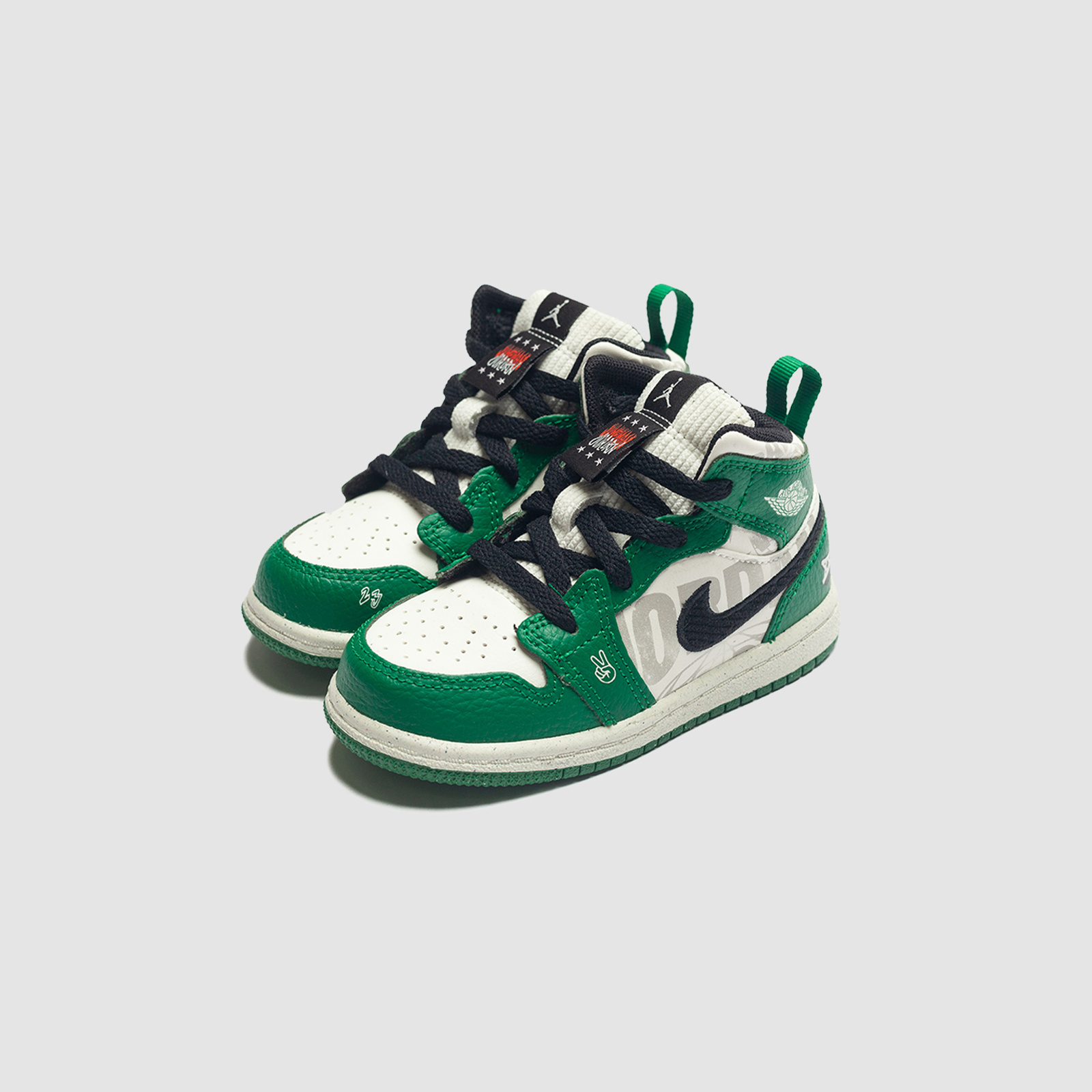 Jordan AJ1 Mid SE (PS) Pine Green/Team Orange