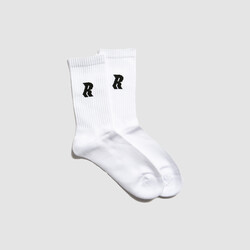 Rukus "R" Socks White