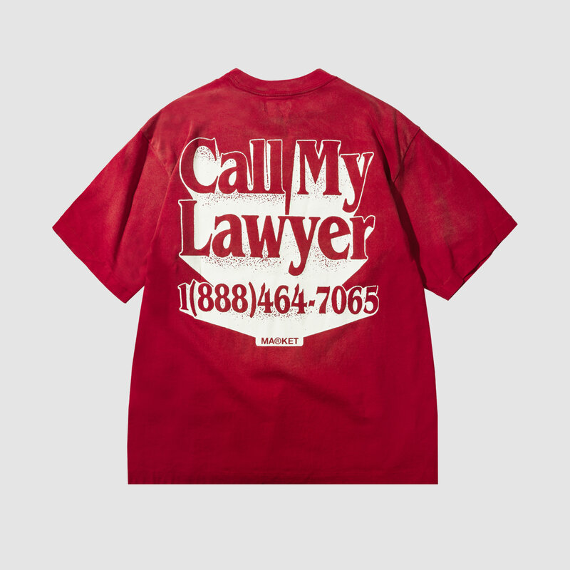 Market Call My Lawyer 3D Tee Candy Red