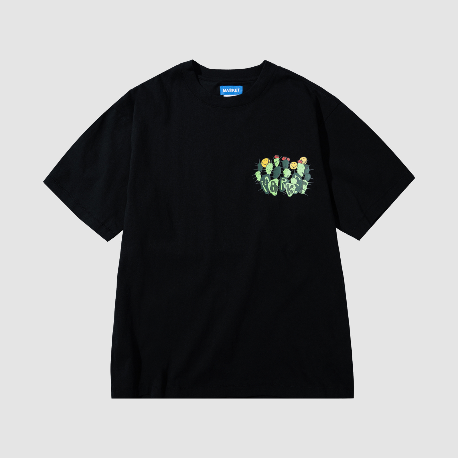 Market Smiley Cactus Tee Black