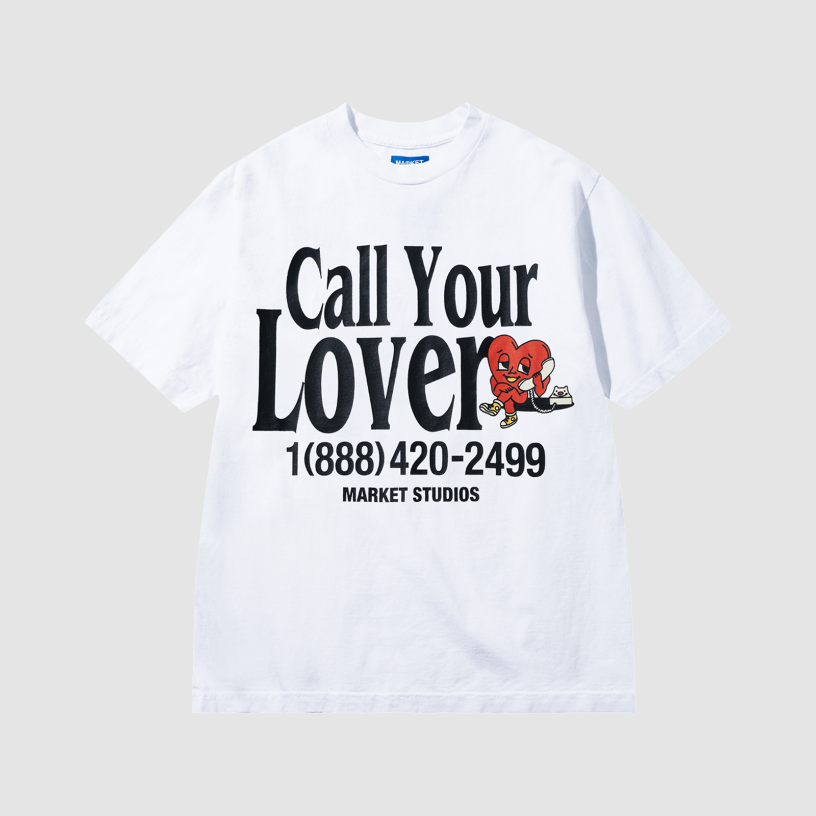 Market Call Your Lover Tee White