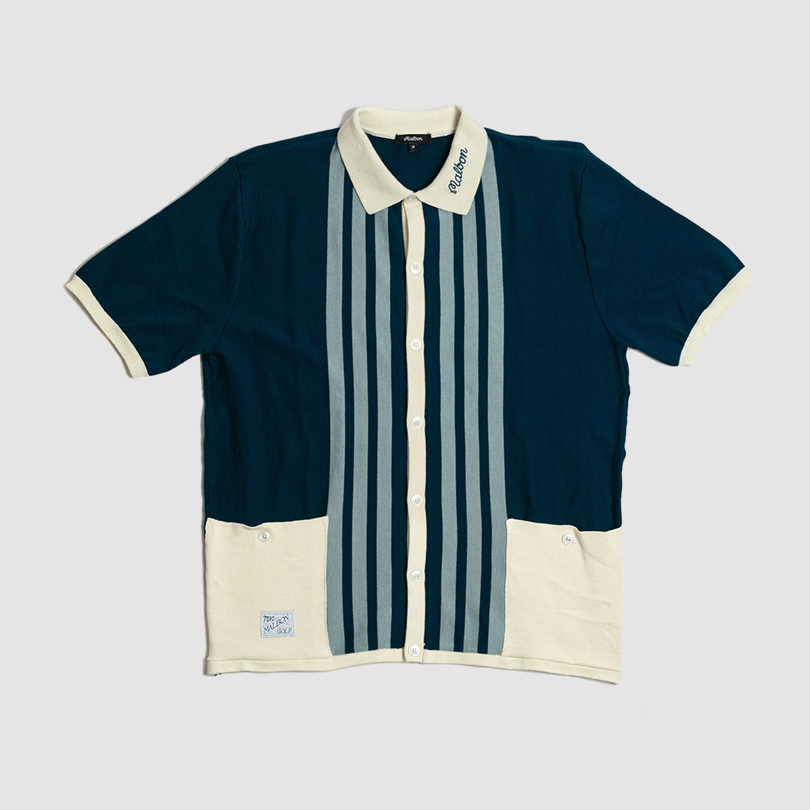 【MALBON GOLF】[VACATION CLUB] Gabbiano Knit Button Up ■MAN GABBIANO KNIT BUTTON UP – Malbon Golf