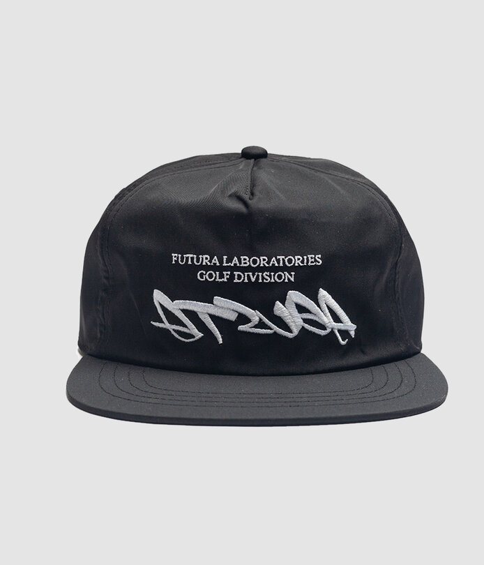 Malbon Golf x Futura Atsuga Poly 5 Panel Snapback Black - RUKUS