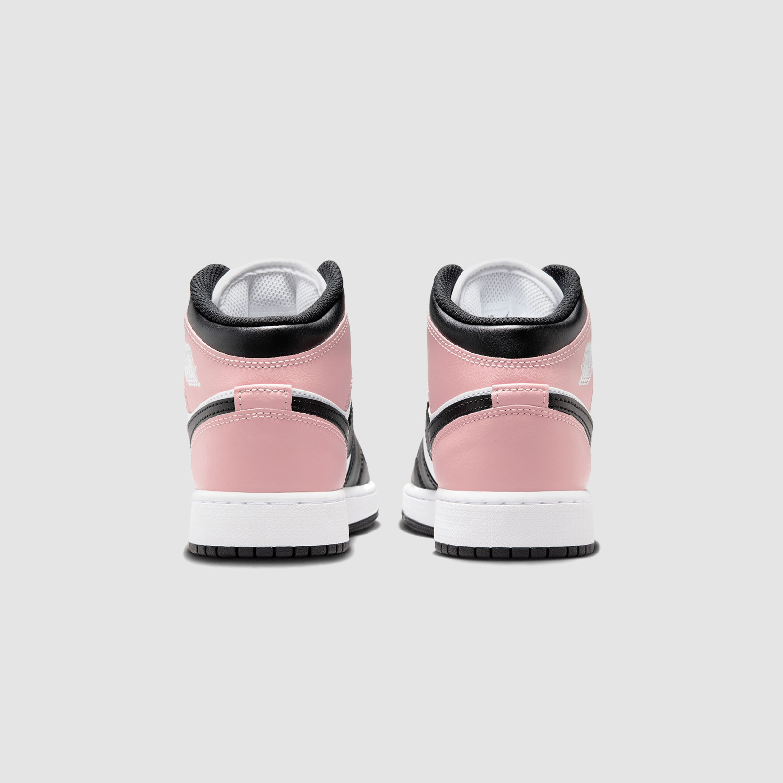 Jordan AJ1 Mid (GS) White-Black/Rust Pink