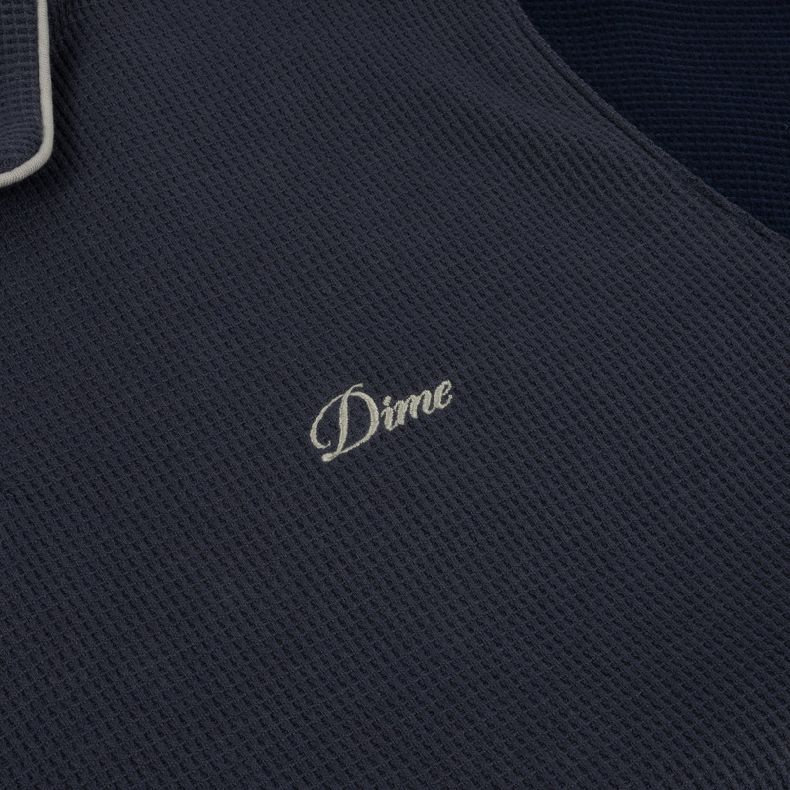 Dime Waffle Polo Indigo - RUKUS