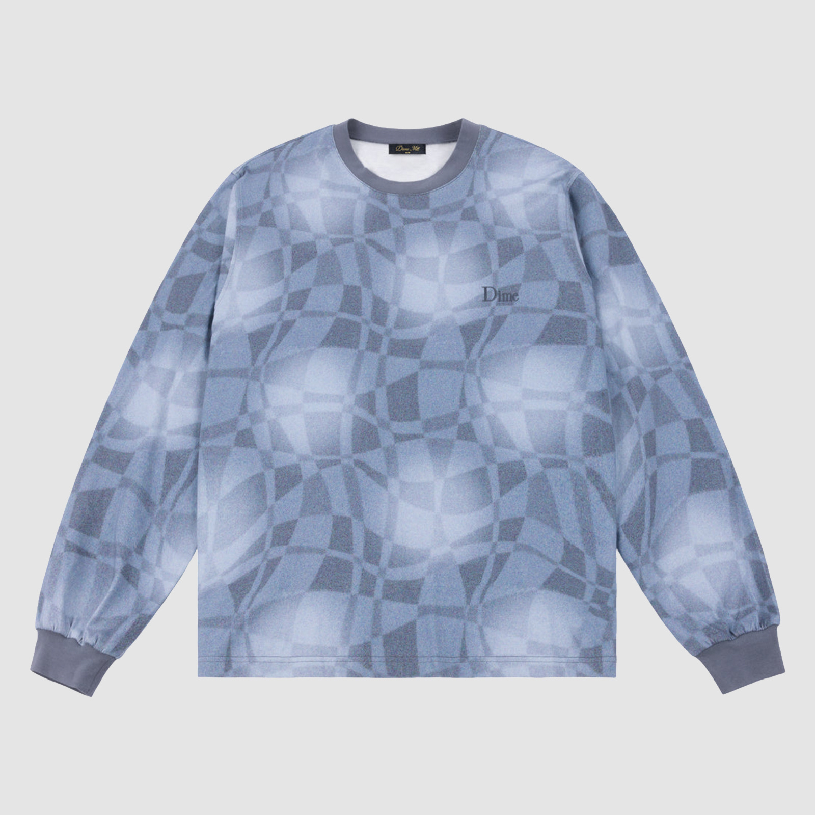 Dime Abstract Long Sleeve Static Blue