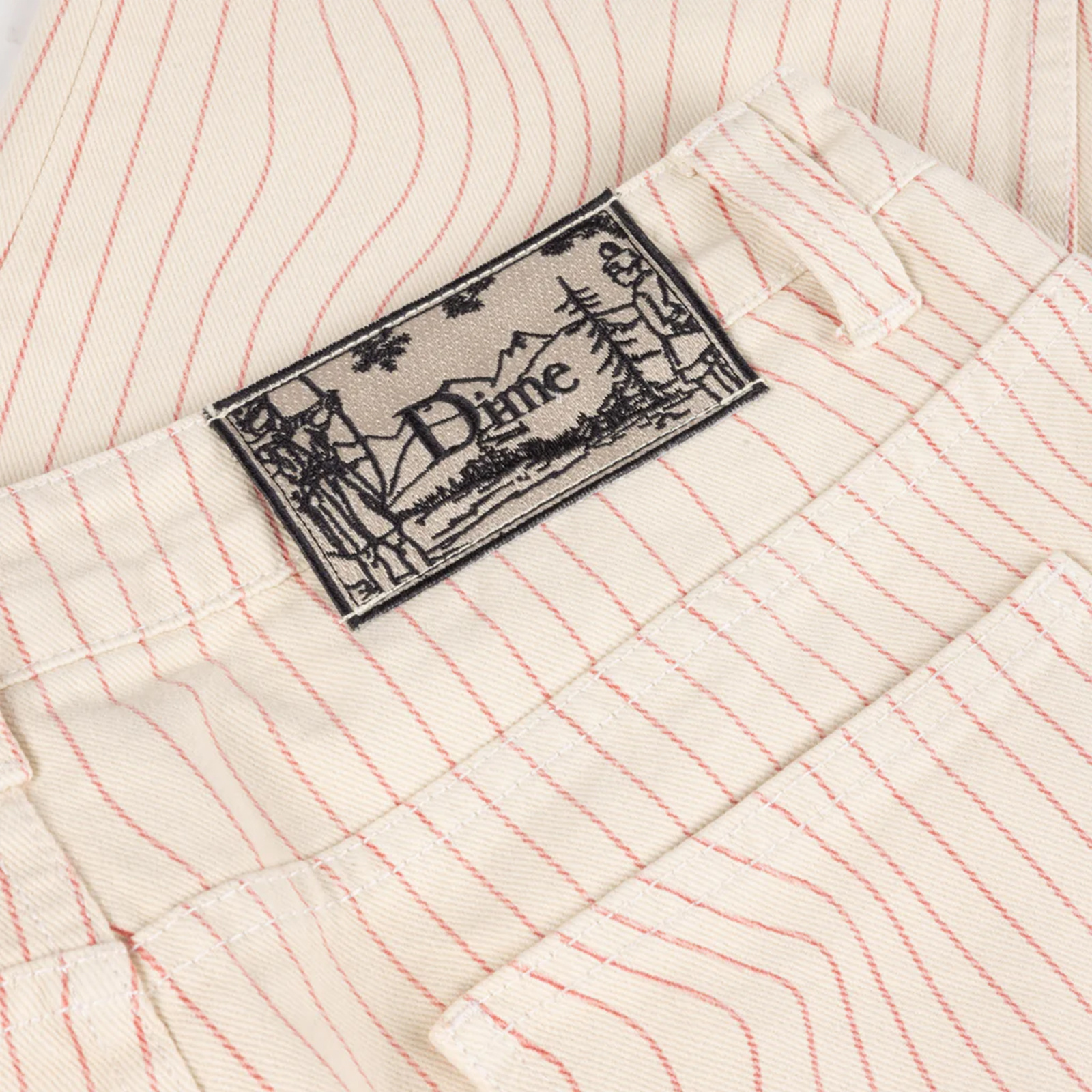 Dime Classic Relaxed Denim Pants Warm White (Striped)