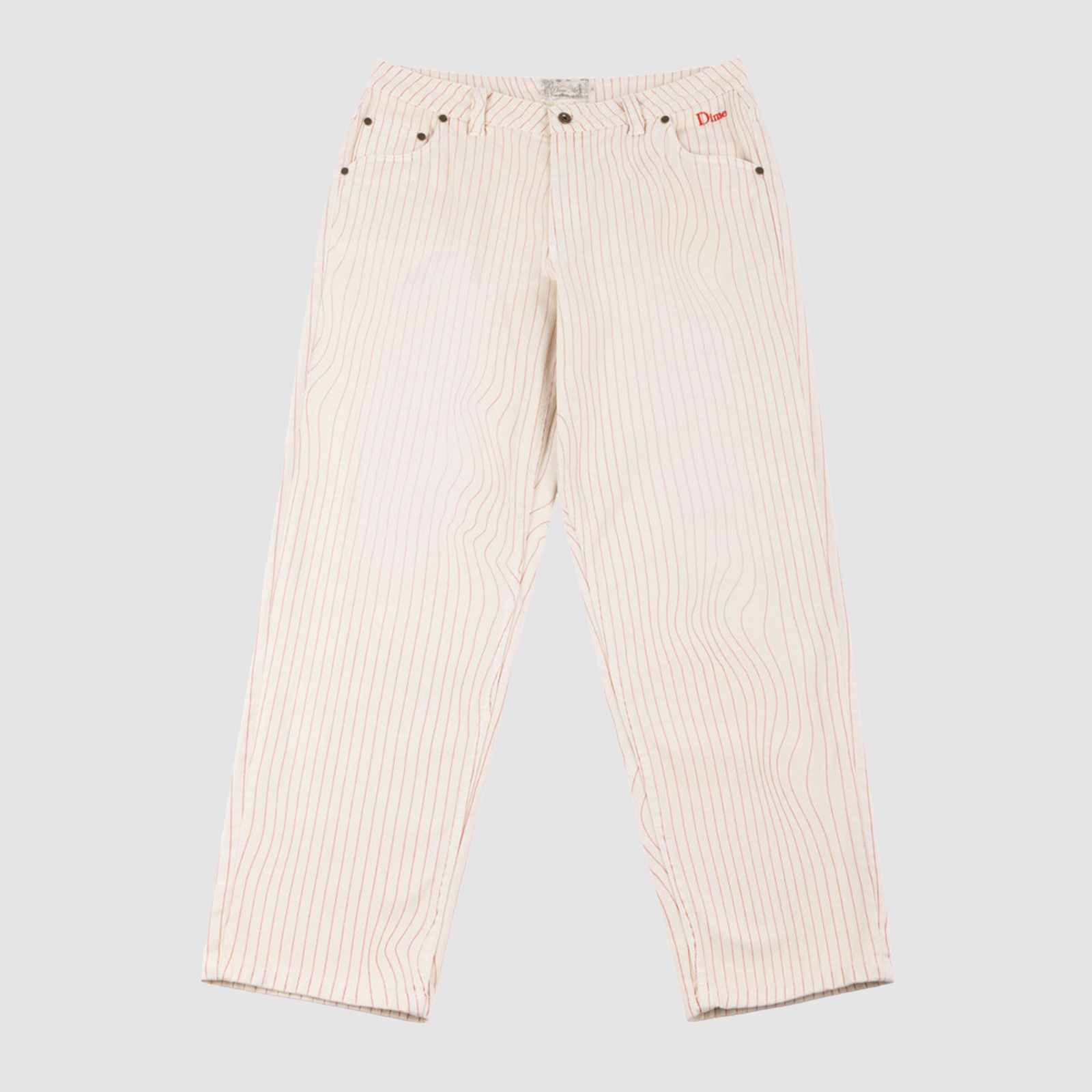 Dime Classic Relaxed Denim Pants Warm White (Striped)