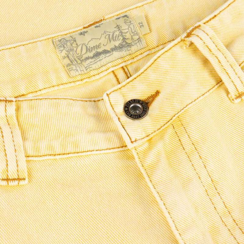 Dime Carpenter Denim Shorts Lemon