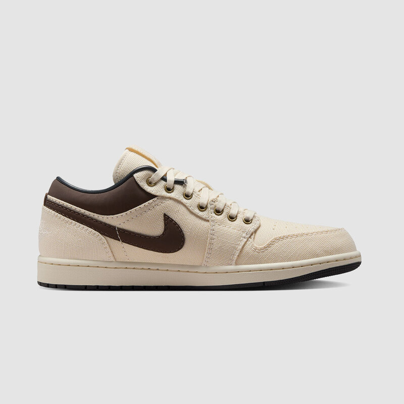 Jordan AJ1 Low PRM Pale Ivory/Baroque Brown