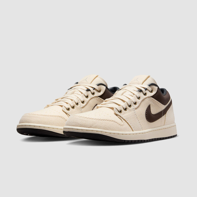 Jordan AJ1 Low PRM Pale Ivory/Baroque Brown
