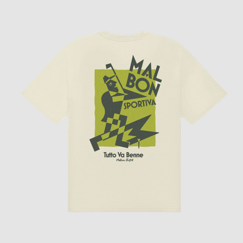 Malbon Golf Sportiva Tee Cream