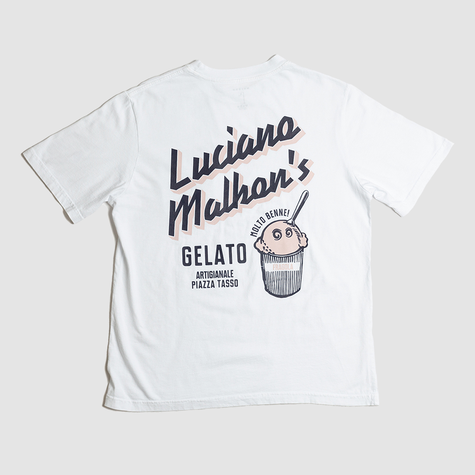 Malbon Golf Gelato Stand Pocket Tee White