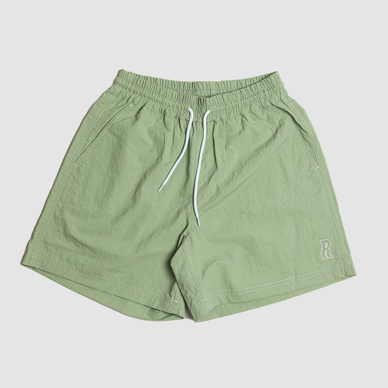 Rukus Wavy "R"Nylon Shorts Sage