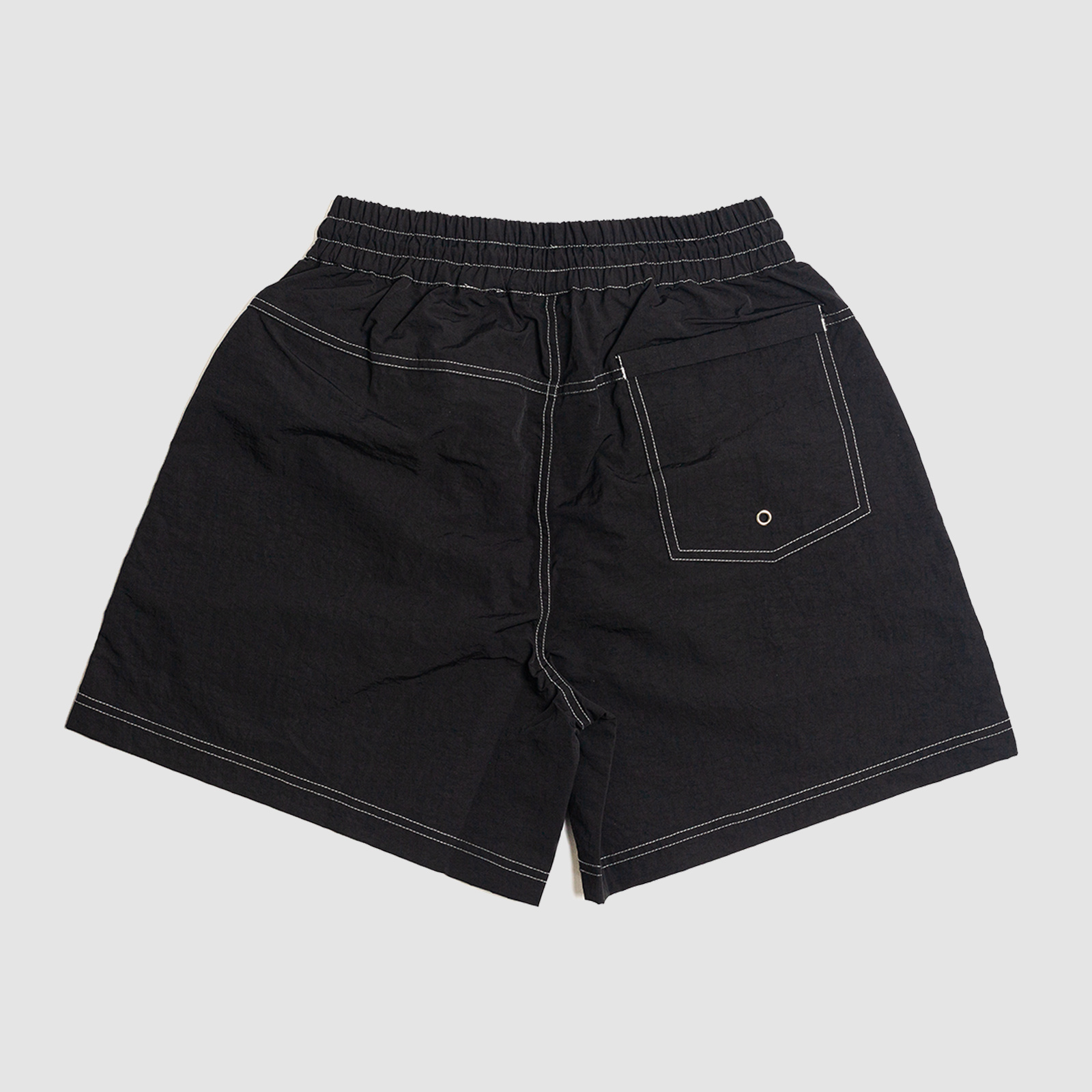 Rukus Wavy "R"Nylon Shorts Black