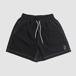 Rukus Wavy "R" Nylon Shorts Black