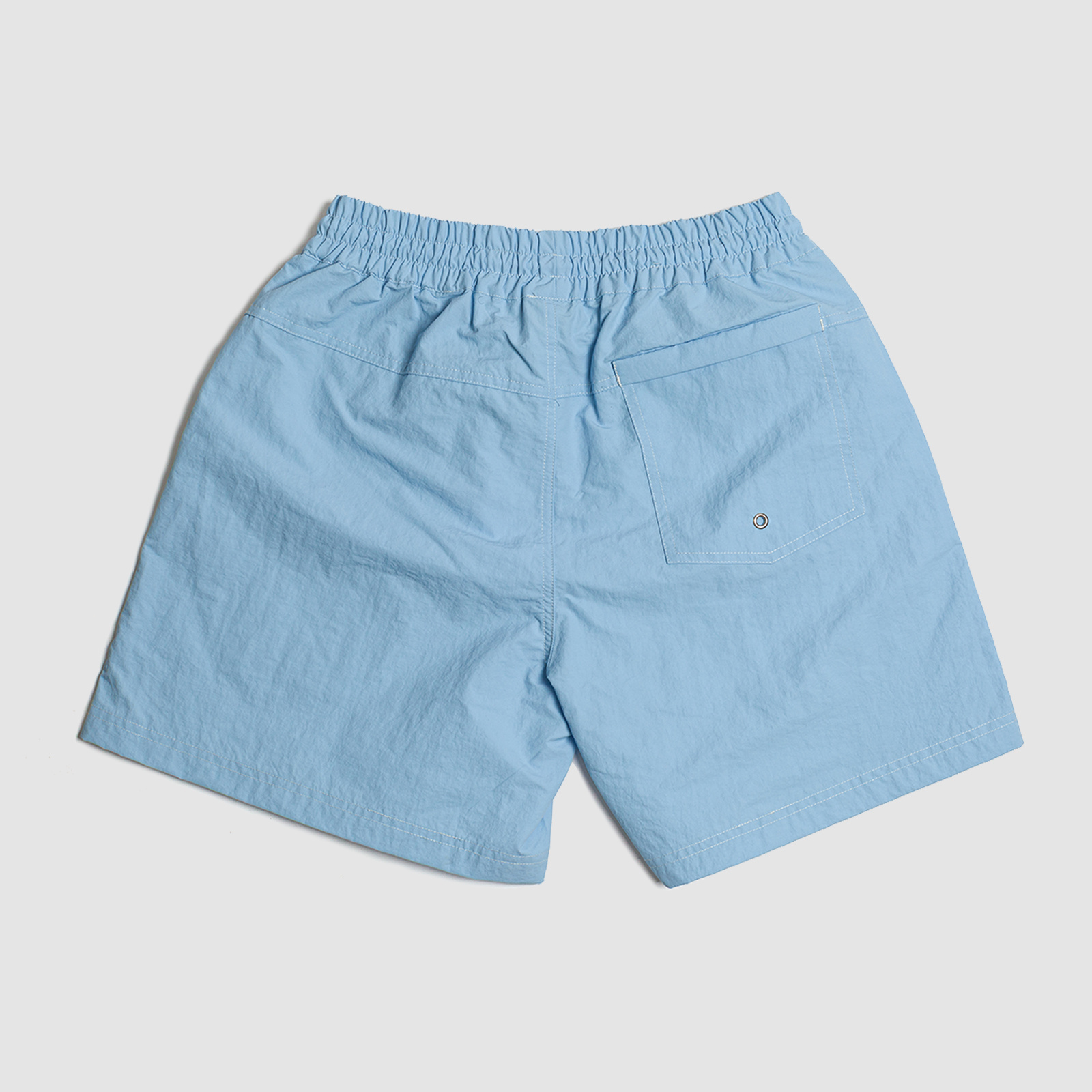 Rukus Wavy "R"Nylon Shorts Sky Blue