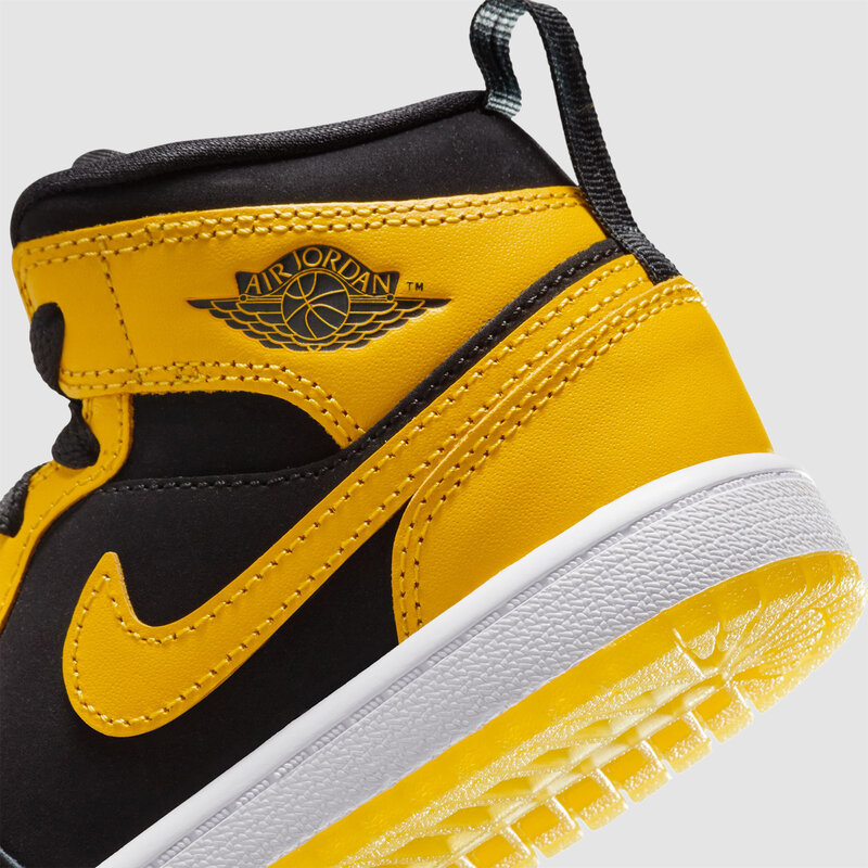 Jordan AJ1 Mid SE (PS) Black/Varsity Maize
