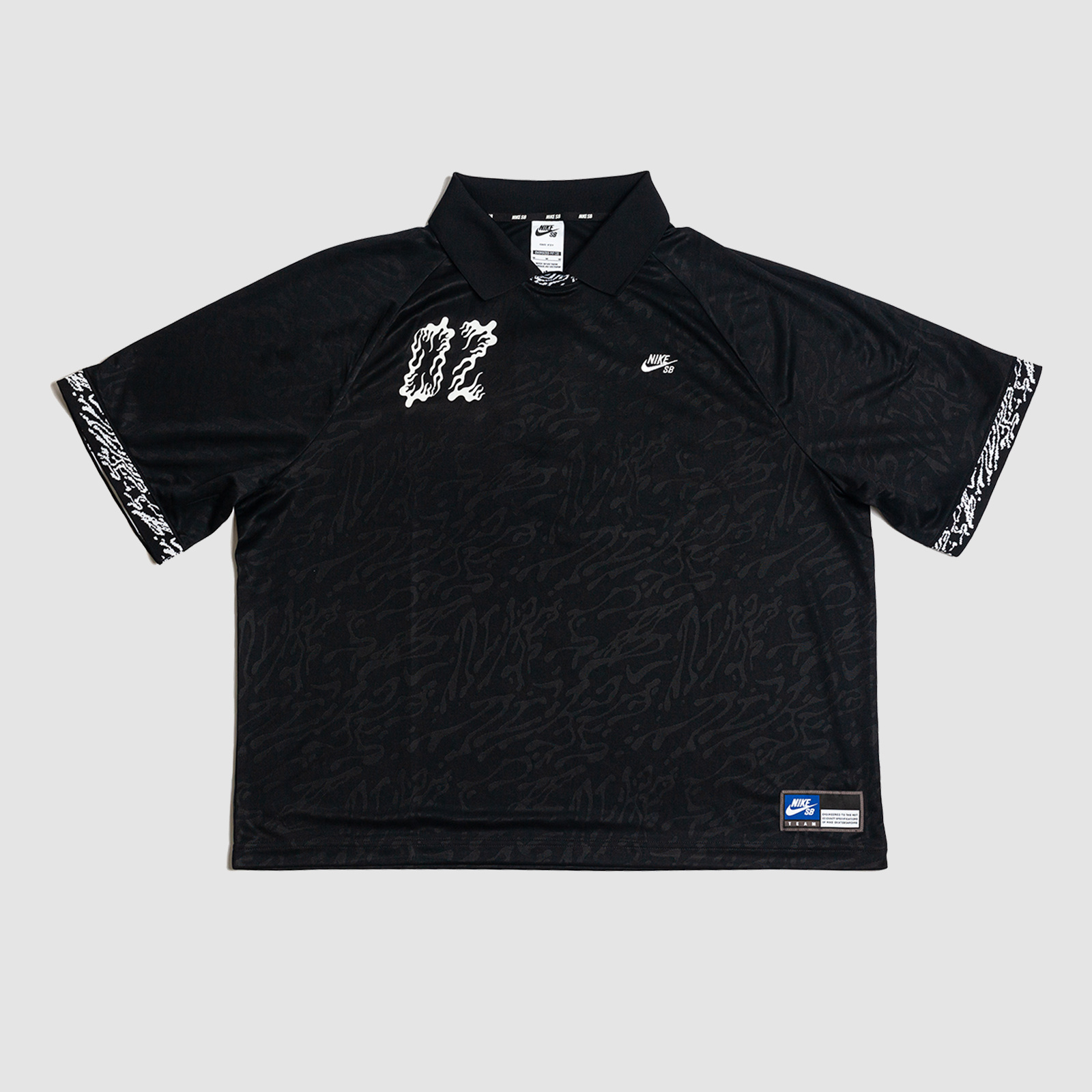Nike SB Dri-Fit Jacquard Skate Jersey Black/White