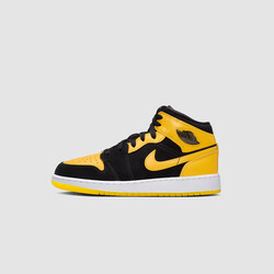 Jordan AJ1 Mid SE (GS) Black/Varsity Maize