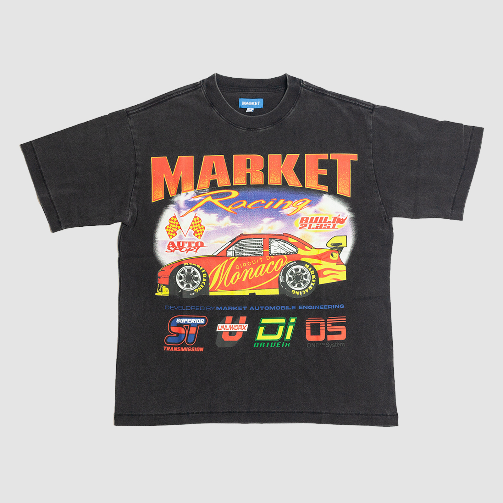 Market Built 2 Last Tee Pirate Black