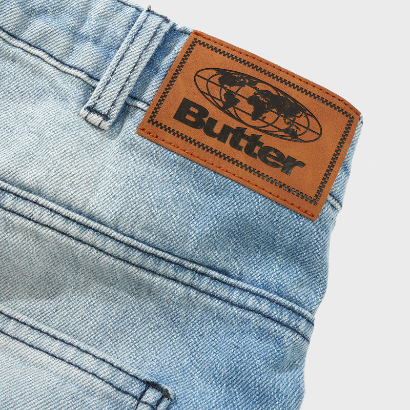 Butter Goods Scribble Denim Shorts Faded Light Blue