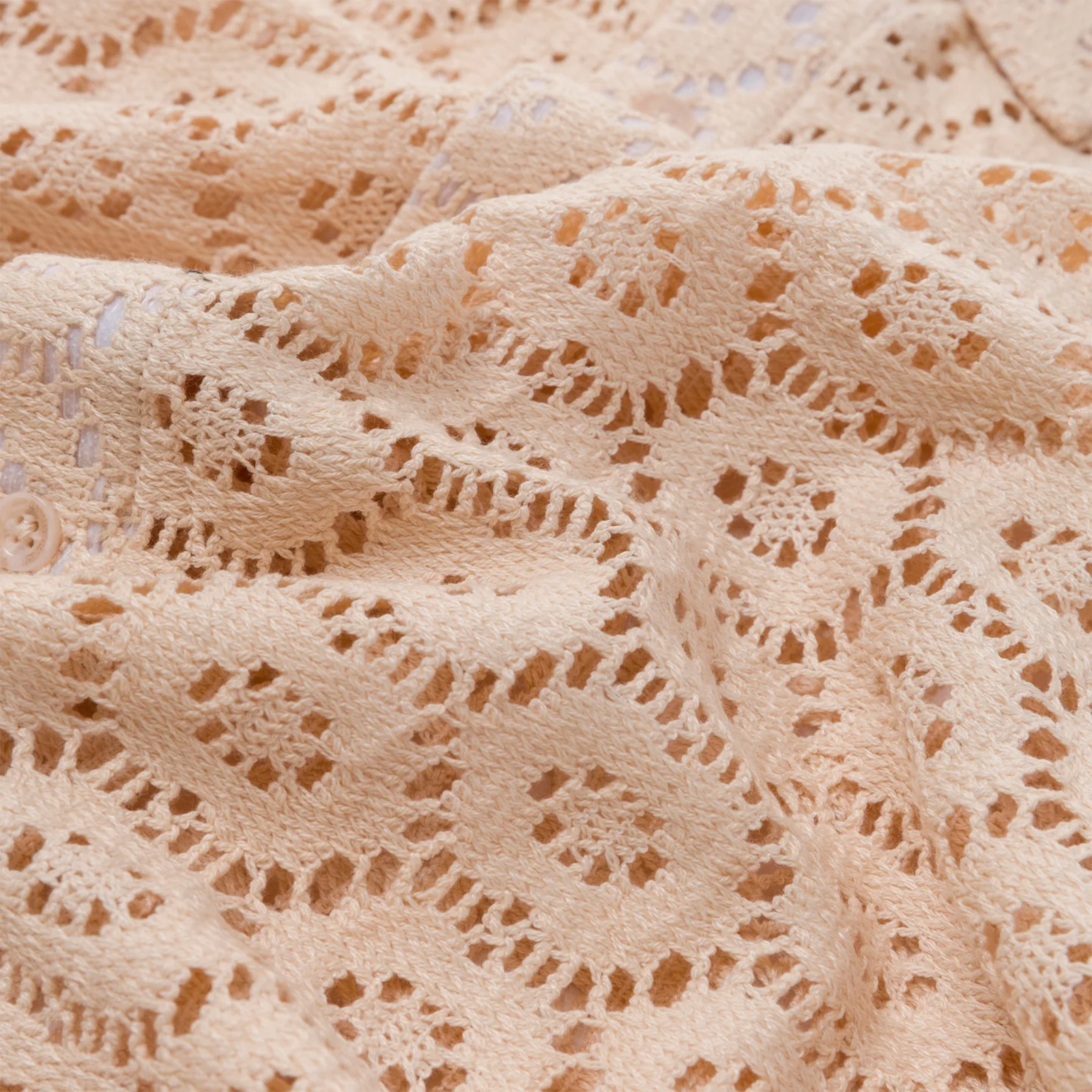 Honor The Gift. Crochet Button Up Bone