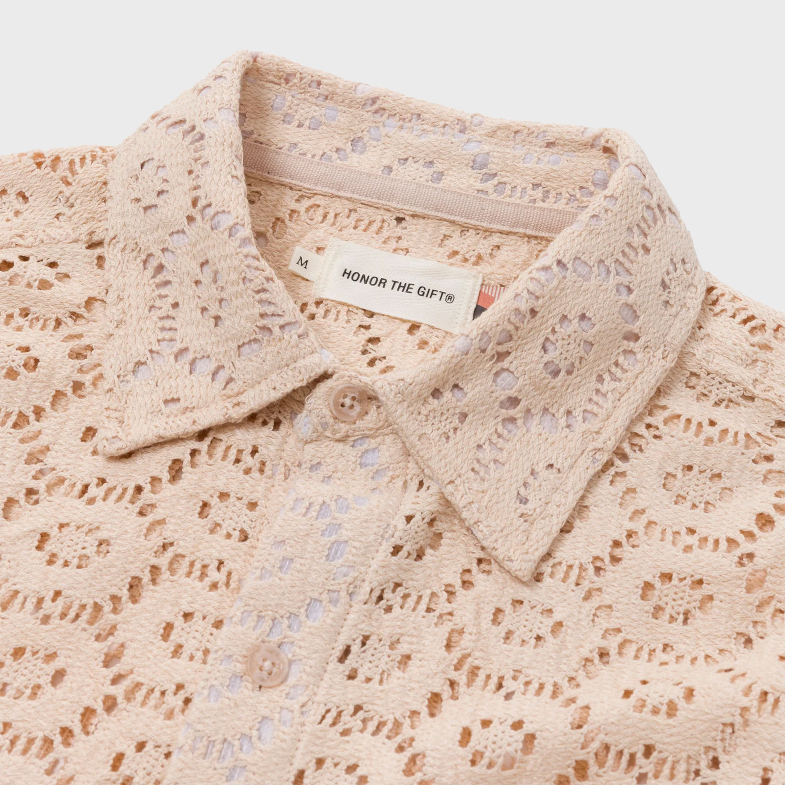 Honor The Gift. Crochet Button Up Bone