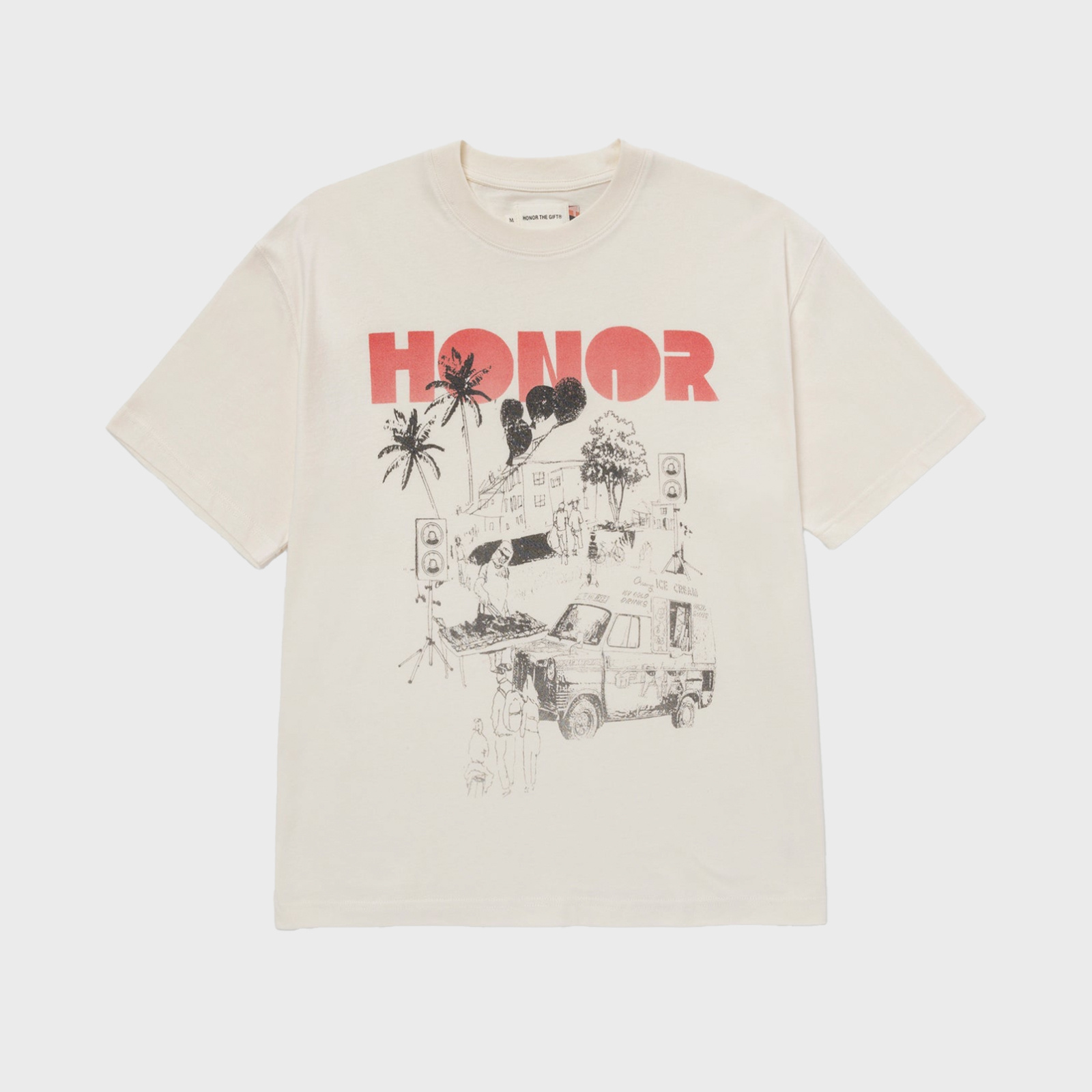 Honor The Gift. Block Party T-Shirt Bone