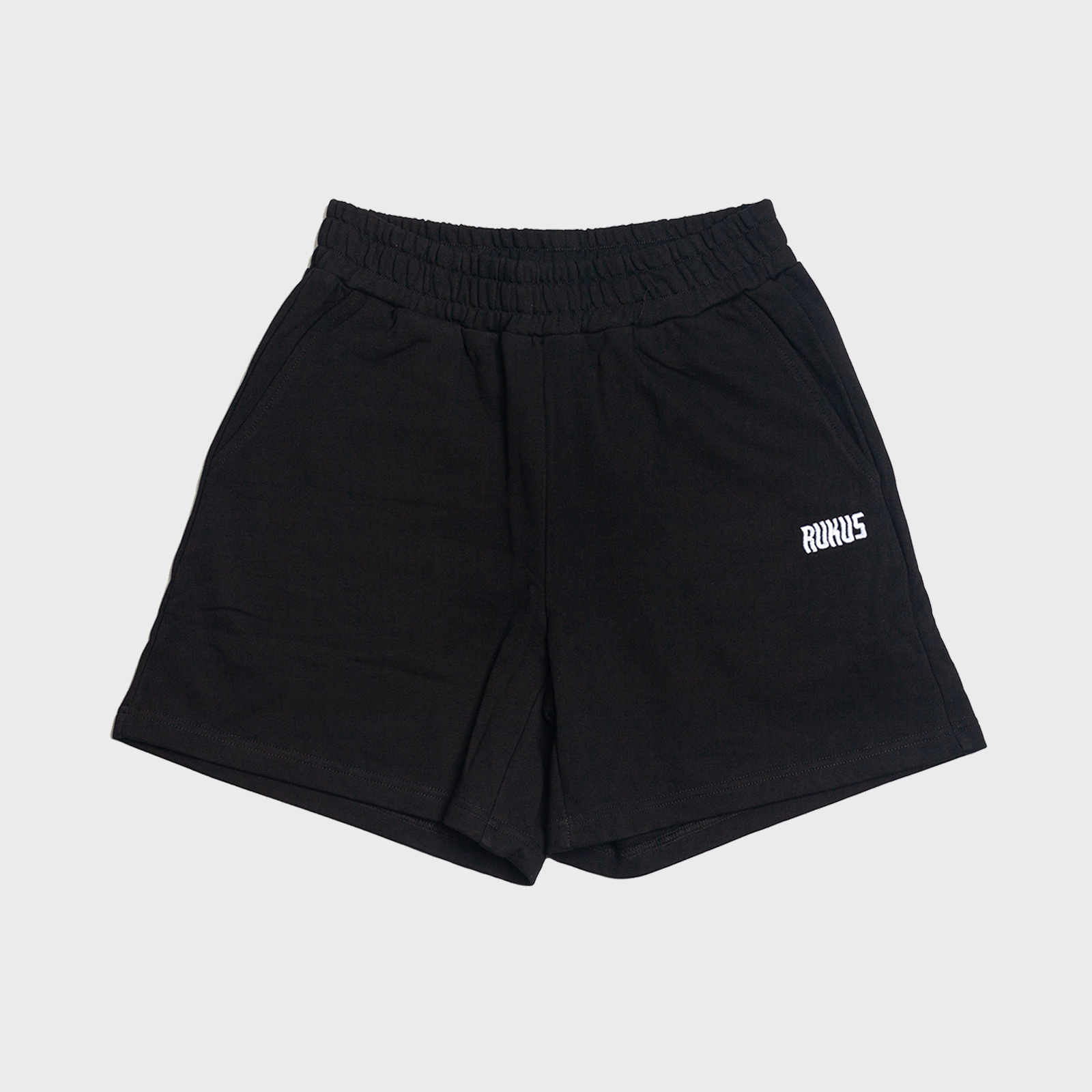 Rukus Wavy Logo Sweatshort Black