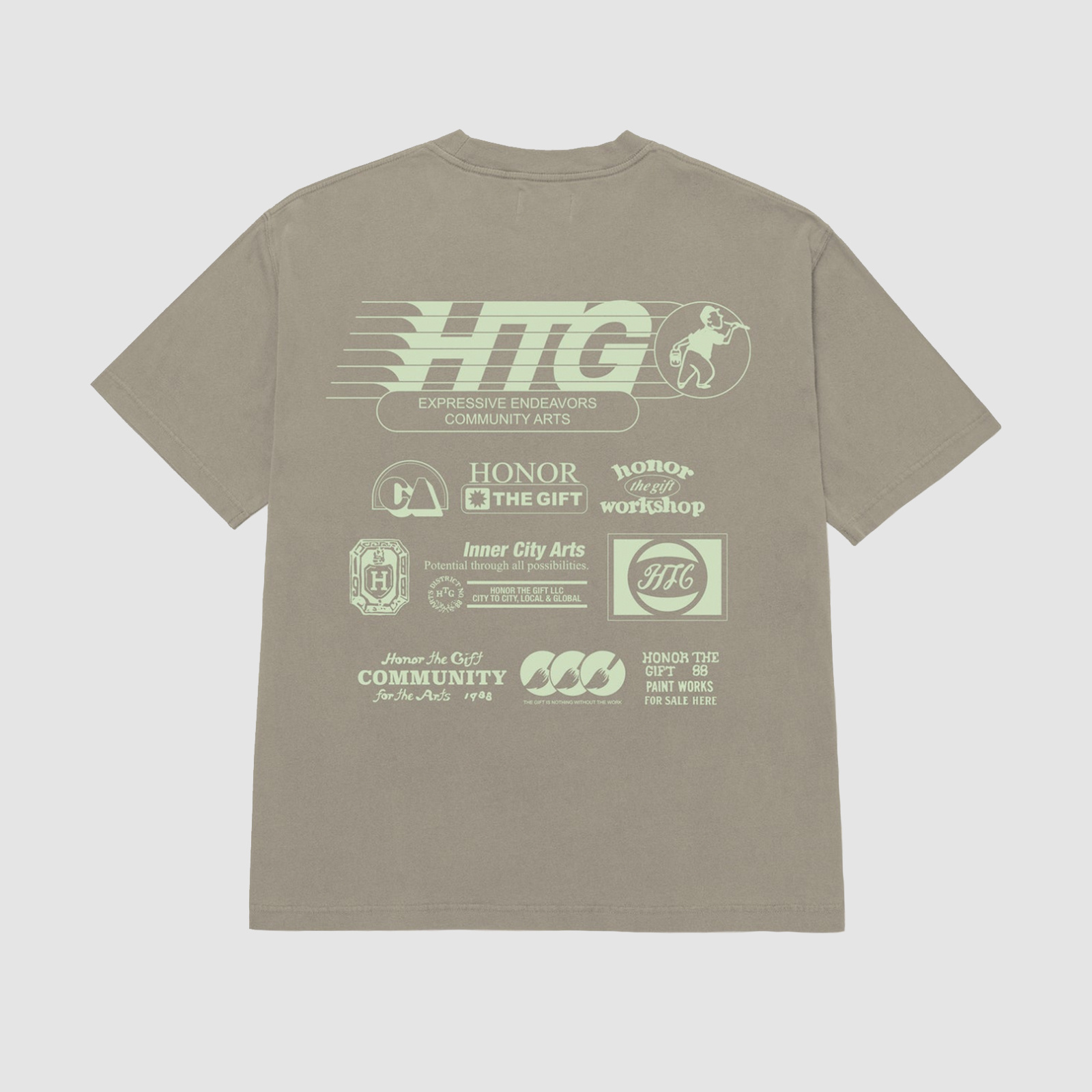 Honor The Gift. Paint Works Tee Taupe